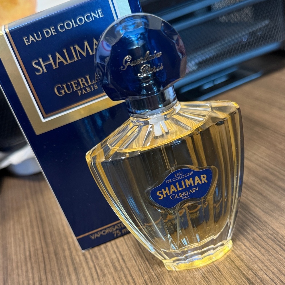 Guerlain Shalimar Eau de Cologne with Blue and Gold Accents